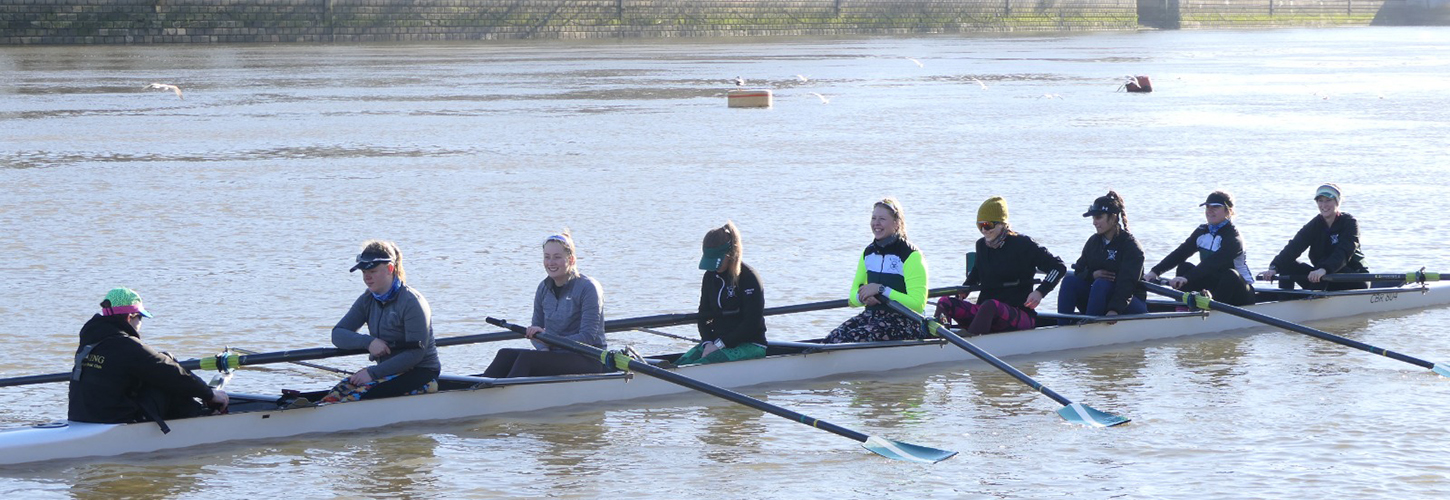 City of Bristol RC women's eight on the Tideway