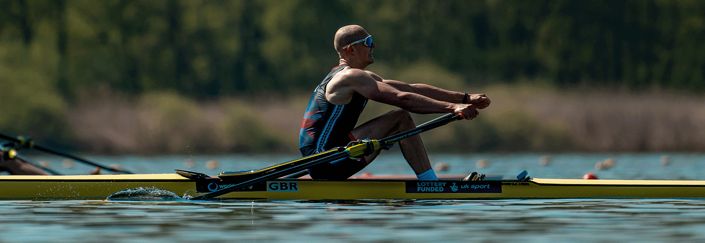 Sculler during drive phase