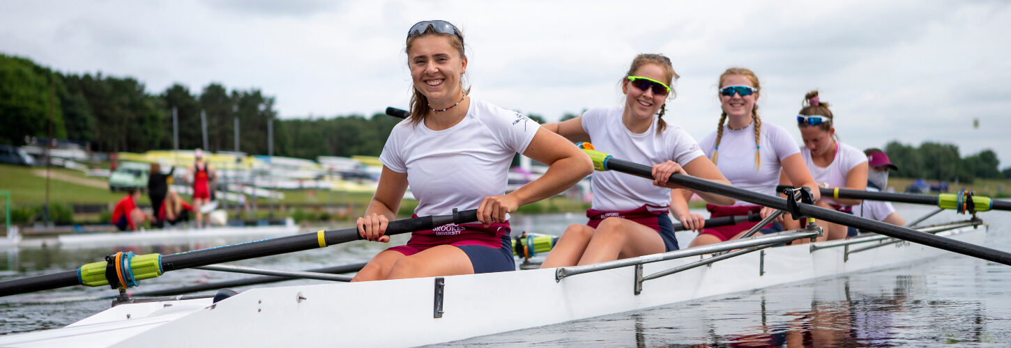 women smiling in four