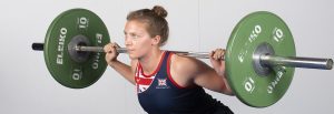 woman doing back squat for strength and power