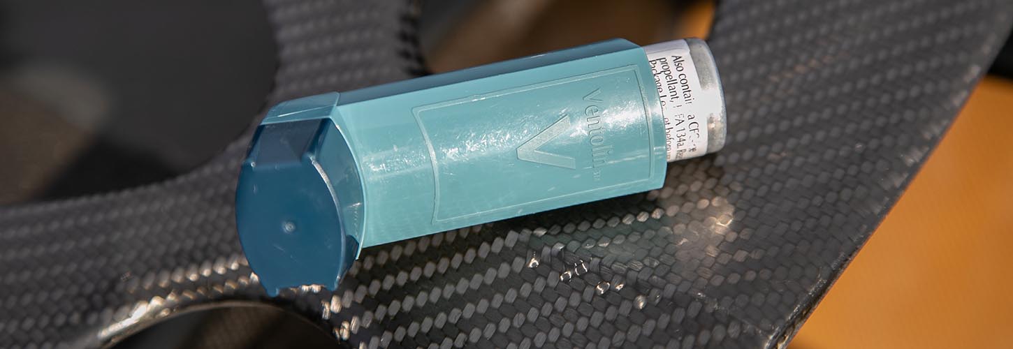 inhaler on rowing seat