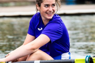 happy teenage girl rower