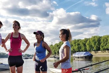 coach talking to crew