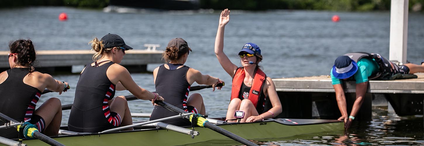 Cox at start of race