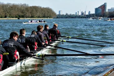 eight being pushed out by coach at Barn Elms