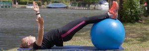 woman doing Pilates for outer core