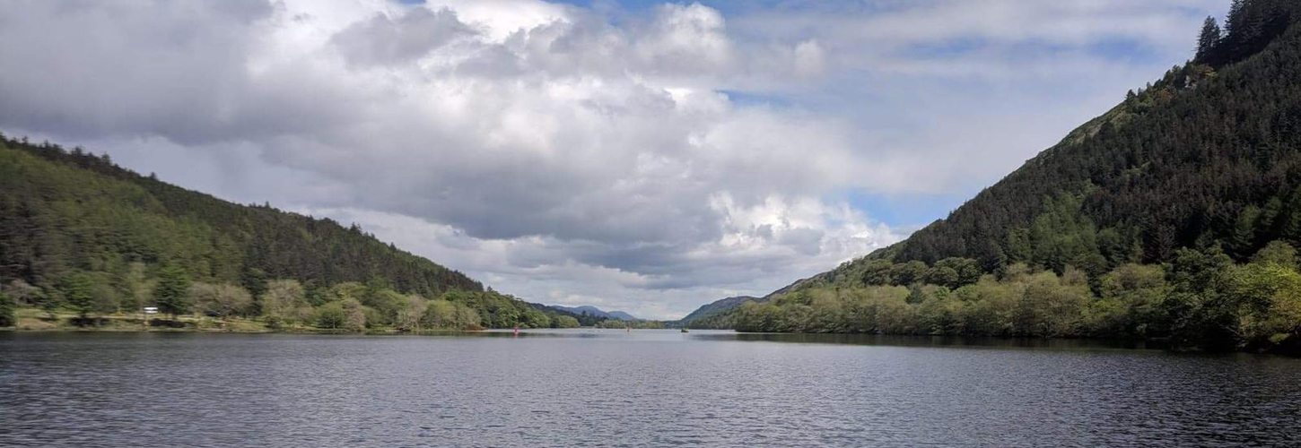 Rowing boats on Scottish loch