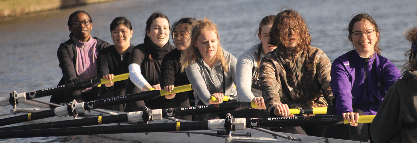 Rose smiling while stroking an eight