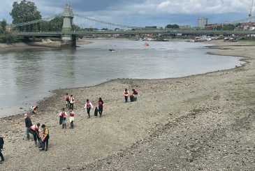Beach clean on the Tideway