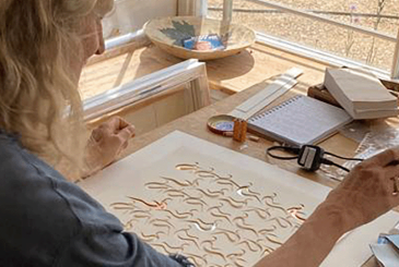 Annabel Eyres working