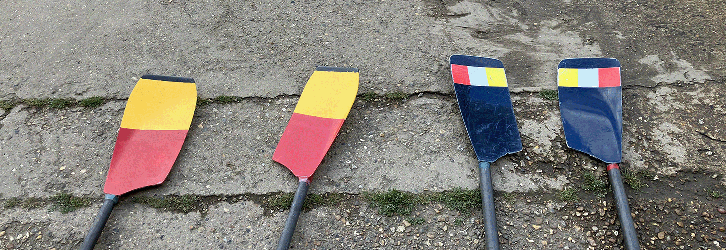 TSS and KCL blades symbolising the two clubs' hosting arrangement