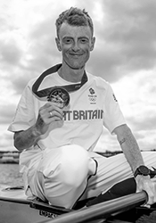 Harry Brightmore with Olympic gold medal