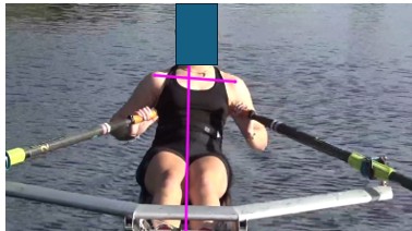 Single sculler with video analysis applied